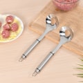 Miniatyrbillede 5 af 8: Husholdning 304 Rustfrit Stål Non-Stick Kødboller Maker Ske Manuel Kødboller Clip Køkkenredskab