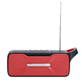 Miniatyrbild 3 av 8: Trådlös Bluetooth-högtalare solladdning med ficklampa FM-radio TWS röstförstärkare högtalare röd