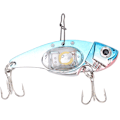 Miniatyrbillede 1 af 8: Undervands LED-lys Metal Hard Lure 3D Fiskefiskeri Kunstagn Diskantkrog (blå)