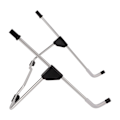 Miniatyrbillede 8 af 8: Justerbar sammenklappelig tabletstativ i aluminium til luftfart - Multifunktionel tabletstativholder med varmeafledning - Sort
