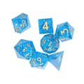 Miniatyrbilde 8 av 8: 7-delt sett med polyhedral harpiks terninger RPG-spill terninger med skarpe kanter for brettspill matematikkundervisning