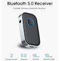 Miniatyrbillede 4 af 4: Bluetooth 5.0 Bilmodtager: Støjreducerende Bluetooth-adapter, Hjemmstereo Musikmodtager, Håndfri Opkald, 16 timers Batterilevetid