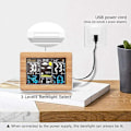 Miniatyrbild 4 av 4: Bekväm trådlös väderstation digital färgglad väderklocka med utomhussensor inomhus utomhustermometer