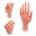 Miniatyrbilde 2 av 5: Akrylnegl Øvingshåndsett 2 stk Fleksibel Mannequin for Negleopplæring og Manikyr