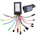 Miniatyrbillede 2 af 8: Elektrisk cykelstyringskit 17A 3 tilstande hastighedsstyring 22,2 mm diameter EN05 panel til 250W til 350W motor DIY cykel