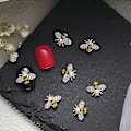 Miniatyrbild 5 av 5: 20 st Metalliska Nageltillbehör Guldlegering 3D Diamantdekorationer för DIY Manikyr