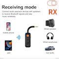 Pikkukuva 5 / 5: Bluetooth Lähetin Vastaanotin 2-in-1 Bluetooth 5.4 Audio Adapteri, Mini Langaton 3.5mm AUX Bluetooth Adapteri