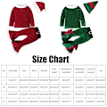 Miniatyrbild 2 av 8: Barn Jul Kläder Set Långärmad Bell Bottom Sammet Jul Tomte Kläder 4PCS Outfits Set för Baby 2-5 År Present