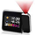 Miniatyrbild 1 av 5: Projektionsväckarklocka, LCD Projektion Digital Väckarklocka, USB Laddning LCD Färgdisplay Belysning Digital Snooze Väckarklocka