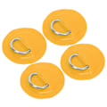 Miniatyrbillede 3 af 8: 4 stk. PVC-lap med elastisk reb sæt D-ring lap bungee reb sæt rustfrit stål D-ring pude gul