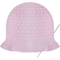 Miniatyrbilde 1 av 5: Fargehette for hårstyling, gjenbrukbar silikonhøydepunkthette med metallkrok, rosa