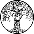 Pikkukuva 1 / 5: Vintage Metal Tree of Life Seinäkoriste - Zen-henkinen Rauta Taide Sisä- ja Ulkotiloihin - Musta Tupaantuliaislahja