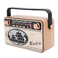 Miniatyrbild 3 av 8: FM/AM/SW 3-bands radio - Bärbar USB-laddning Bluetooth-radio för U-diskminneskort