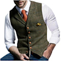 Miniatyrbild 2 av 3: Lattice Turndown Krage Herr Slim Fit Business Väst L Khaki