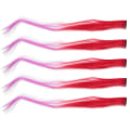 Miniatyrbilde 5 av 8: 10 stk farget klips i hårpynt Gradient Langt rett syntetisk hårforlenger hårstykke for Cosplay Party Mørk Rød Gradient Lilla