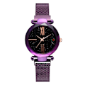 Pikkukuva 1 / 8: Mesh watch Starry Sky kellotaulukuvioinen naisten watch (violetti)