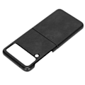 Miniatyrbillede 4 af 8: Lychee mønster læder telefoncover fuld beskyttelse stødsikker til Samsung Galaxy Z Flip 3Sort