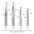Miniatyrbillede 2 af 5: CNC Router Bits Sæt 1/4, Gravering Træskærer Router Bit 6mm & 4mm, V-Groove, Profil Bit, Wolframstål - 4 STK