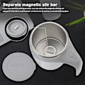 Miniatyrbild 4 av 5: Elektrisk Magnetisk Självblandande Kaffekopp Rostfritt Stål Resekopp för Choklad Mjölk Te