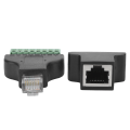 Miniatyrbild 8 av 8: 2st RJ45 hona hane till skruv terminal 8-polig CCTV digital DVR-adapterkontakt