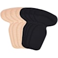 Miniatyrbillede 1 af 3: Hælebeskyttelse til sko, 4 par Memory Foam Stærk Klæbende Fodpude Pleje & Høj Hæl Holder Pude Liner Til Kvinder & Mænd (sort, Beige)