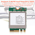Miniatyrbillede 7 af 8: Netværkskort RTL8822BE Dual Band 2.4G/5G M.2 Interface Support for Bluetooth 4.2