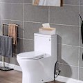 Miniatyrbillede 3 af 5: Bambuslåg Vævsæske Moderne Minimalistisk Design Transparent Beholder Vævsarrangør til Stue og Badeværelse
