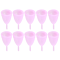 Miniatyrbilde 6 av 8: 10 stk. Menstruasjonskopp i silikon, gjenbrukbar, for kvinner, hygienekopp, samlekopp, rosa