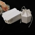 Miniatyrbild 4 av 8: 50 st Hexagonal Godis Behandla Box Utsökt Presentförpackning Box för Bröllop Födelsedagsfest Baby Shower Vitt Papper