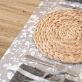 Pikkukuva 4 / 5: 6 kpl PYÖREÄ vesihyasintti PÖYTÄTABLETIT 30 cm (12 tuumaa) Laadukkaat kudotut rottinkiset pöytätabletit