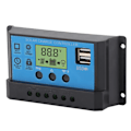 Miniatyrbilde 3 av 8: 12V 24V Solcelle Ladnings- og Utladningsregulator PWM LCD-skjerm Dobbel USB-utgang Regulator for Hjem Industriell Bil20A