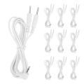 Miniatyrbillede 4 af 8: 10 stk./pose DC 2,5 mm 1,2 m 2-i-1 ben type elektrode ledningsledninger kabel til TENS Unit fysioterapi maskine