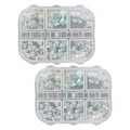 Miniatyrbild 2 av 8: 2st 6 Grids Nail art Olika former Glitter Manikyr Dekorativa prydnader för hemsalong