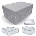 Miniatyrbillede 2 af 5: Terrasse møbelovertræk, rektangulært terrasse møbelovertræk, tilpasselig størrelse 210D Oxford polyester materiale vindtæt, UV-bestandigt, holdbart, vandtæt
