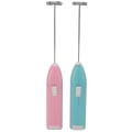 Miniatyrbillede 1 af 8: 2 stk Mini håndmixer højhastighedsmotor Enhåndsbetjening Holdbar rustfri elektrisk røremaskine i rustfrit stål