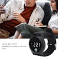 Miniatyrbillede 3 af 7: HZ2030 LED Digital Watch Korean Style Vandtæt Touch Stilfuldt Armbåndsur til Mænd Kvinder Studerende Sort