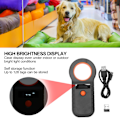 Miniatyrbillede 5 af 7: Pet Microchip Scanner 134,2Khz 125Khz EMID FDX B Kabelført USB Trådløs 2,4G Bluetooth Håndholdt Animal Chip Reader Sort