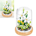 Miniatyrbild 5 av 8: Växtbyggstenar Miniatyr DIY Byggstenar Bukett Krukväxter Prydnader Dekoration Leksaker Lilja med Skyddande Överdrag