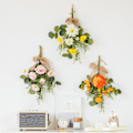 Miniatyrbillede 7 af 8: Vægmonteret kunstig buket kunstig rosebuket til bryllup