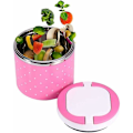 Miniatyrbilde 1 av 5: 600ml Rosa Isolert Matboks 1 Lag Termos Isolert Boks Rustfritt Stål Isolert Varm Mat Oppbevaringsbeholder