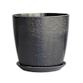 Miniatyrbillede 1 af 5: Nordisk stil blomsterpotte til hjem og have dekoration 22.5*20.5cm sort
