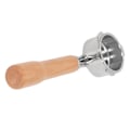 Pikkukuva 7 / 8: 51mm pohjaton portafilter 3 korvaa ruostumattomasta teräksestä valmistettu portafilter Donlim 6001 5403 KF5400 C1 pyökkipuun väri