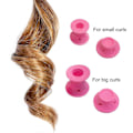 Miniatyrbillede 2 af 4: 20x silikone curler (10 store og 10 små) egnet til hende - curler kan nemt forme og sove - intet behov for opvarmning skønhedsassistance - pink