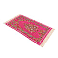Miniatyrbilde 2 av 8: Bønneteppe Multipurpose Elegant Broderi Dekorativ Kvast Dobbelt Lag Muslim Bønneteppe for Hall Hjem Camping Rose Red