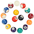 Miniatyrbillede 6 af 8: 16 stk. miljøvenlige 38MM harpiks børnebilliardkugler Mini poolbord tilbehør