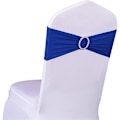 Miniatyrbillede 1 af 5: 10 Stykker Elastisk Slip-on Stolehovedbånd med Spænde, til Bryllup, Lycra, Polyester og Spandex Stolsløjfe, Marineblå