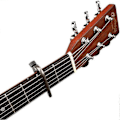 Miniatyrbild 2 av 5: Gitarrkapo för akustiska och elektriska gitarrer - Professionell kapo - Justerbar spänning