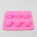 Miniatyrbillede 1 af 4: Blomster Lollipop Form - 2 Stykker, Silikonbakke til Hård Karamel, Chokolade, Gele-Gummibamser
