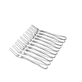 Miniatyrbillede 1 af 4: Rustfrit Stål Krebsgafler, 2-Tandet Smags-Forrettergafler, Bærbare Cocktail Salat Frugtgafler til Fest Rejser (10 stk)