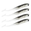 Miniatyrbild 2 av 8: 4st TPR 100MM Artificiell Mjuk Simulering Fiskedrag Bete Paddel T Svans Tillbehör8# print svart